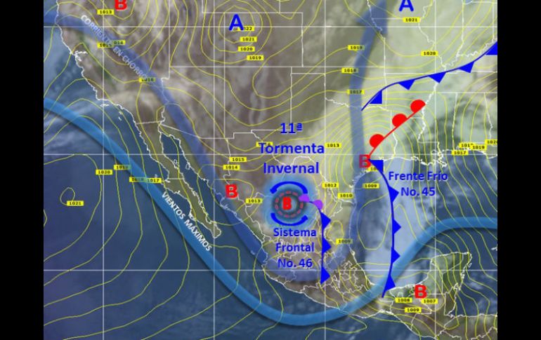 En el norte, noreste, occidente y centro del territorio nacional continuarán las temperaturas frías. ESPECIAL / smn.cna.gob.mx