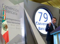 El Presidente Enrique Peña Nieto participa en la 79 Convención Bancaria. TWITTER / @PresidenciaMX