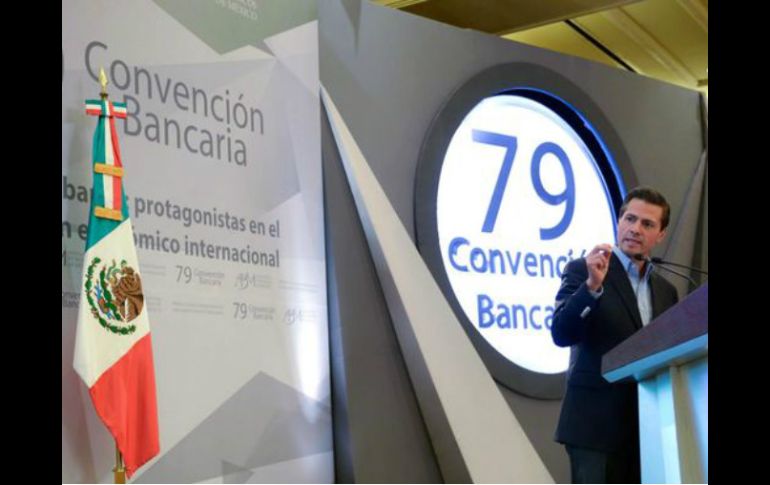 El Presidente Enrique Peña Nieto participa en la 79 Convención Bancaria. TWITTER / @PresidenciaMX