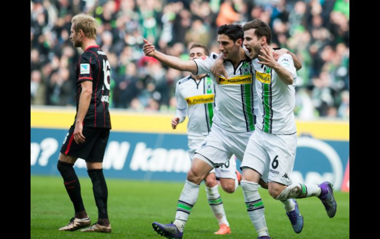 Los goles que borran a los visitantes del Borussia-Park, corren por cuenta de Stindl (36), Raffael (53) y Mahmoud (78). EFE / B. Thissen