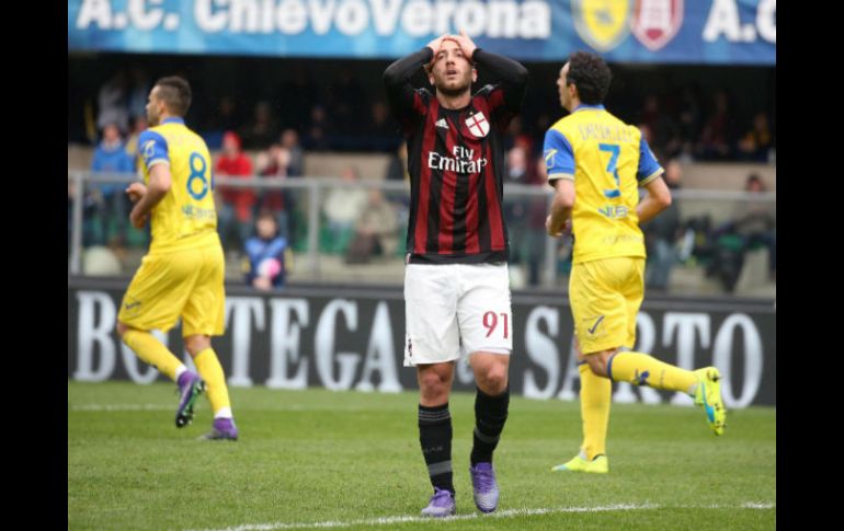 El Milán no logró volver al triunfo tras caer contra el Sassuolo en la anterior jornada. EFE / V. Filippo