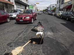 Bache en la calle Pedro Buzeta, en Santa Teresa. EL INFORMADOR / R. Tamayo