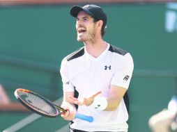 Andy Murray. El británico reacciona tras perder un punto. AFP / J. Finney