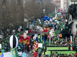 El desfile de Nueva York es la mayor celebración de expatriados irlandeses en el mundo. AP / N. Carsson