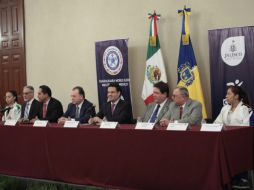 La conferencia de prensa sobre el Campeonato Mundial de Judo se llevó a cabo en Casa Jalisco. TWITTER / @AristotelesSD