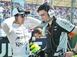 Pérez vio tocada su estrategia de carrera después de que se presentara una bandera roja tras el choque entre Gutiérrez y Alonso. ESPECIAL / Sahara Force India