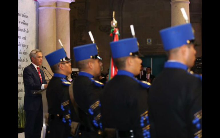 En el Antiguo Palacio del Ayuntamiento, Mancera preside esta mañana la ceremonia en honor al impulsor de las Leyes de Reforma. TWITTER / @ManceraMiguelMX