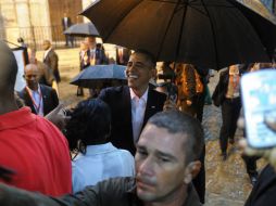 Las fotos van acompañadas de un pequeño texto de Obama que empieza con un saludo en español: ''¡Hola desde Cuba!''. AFP / Y. Lage