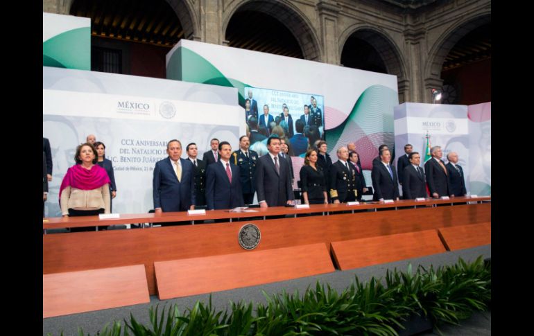 José Narro estuvo presente en la ceremonia oficial por el CCX Aniversario del Natalicio de Benito Juárez. NTX / Presidencia