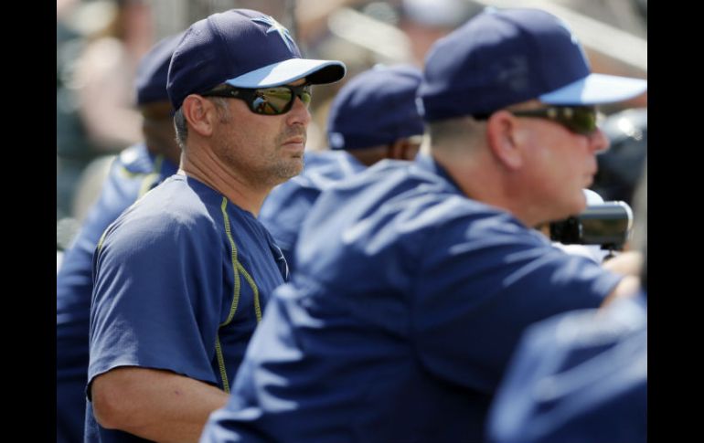 El manager Kevin Cash llegó a Florida para el partido contra Minnesota una hora antes del primer lanzamiento. AP / T. Gutierrez