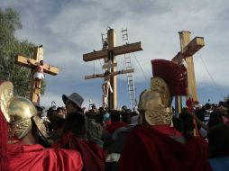 La escenificación de la Pasión de Cristo duró más de 12 horas. SUN / Y. Xolalpa