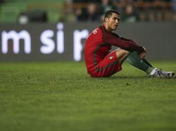 Cristiano Ronaldo falló un penal en el 66 y luego envió fuera tras el rechace, cuando tenía todo a favor para marcar. EFE / P. Cunha