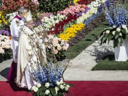 Al pronunciar su mensaje de Domingo de Resurrección, el Papa Francisco recordó a las víctimas del terrorismo. EFE / A. Carconi