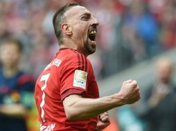 El francés Franck Ribery celebra el único gol del partido que le da el triunfo a su equipo. AP / T. Hase