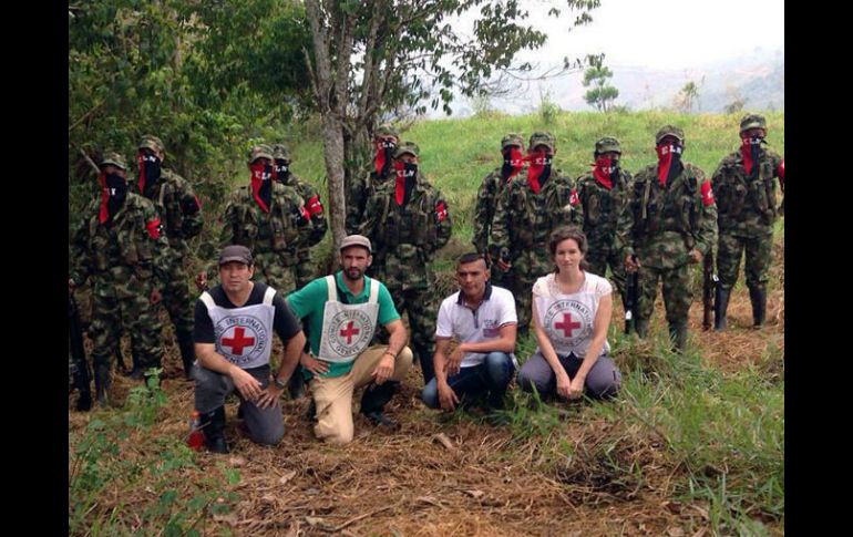 El patrullero de la Policía colombiana que estaba en poder del ELN fue dejado en libertad el pasado sábado. EFE / Cruz Roja