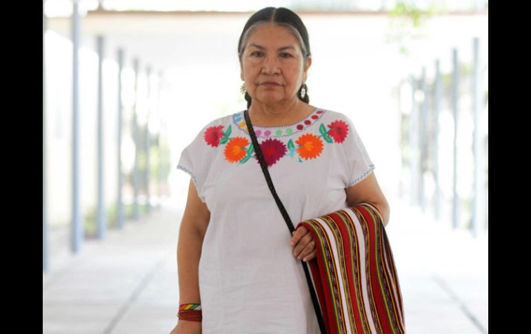 Tarcila Rivera recibió en 2011 el Premio Visionario por su trabajo por los derechos de las mujeres indígenas. EFE / E. Arias