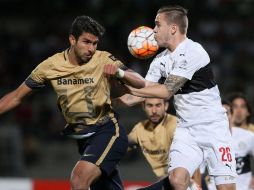 En una buena jugada de conjunto, Eduardo Herrera anotó el tercer gol universitario. NTX / I. Hernández