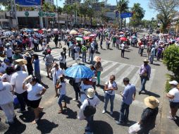 La Policía Federal permanece atenta a la manifestación. NTX / ARCHIVO