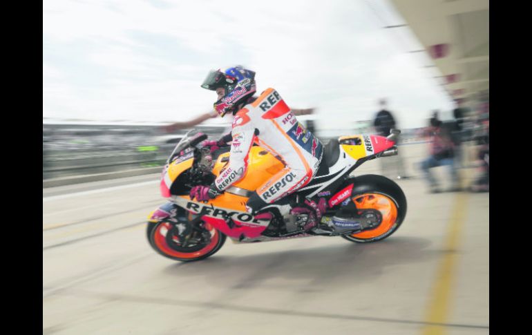 Marc Márquez. El español logró la vuelta más rápida en la calificación con un tiempo de 2 minutos 03 segundos 188 milésimas. AP / E. Gay