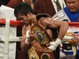 'Pacman' se va feliz de todo lo realizado en su carrera. AFP / E. Miller