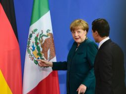 Peña Nieto subraya que México tiene un sistema de protección a los Derechos Humanos. AFP / T. Schwarz