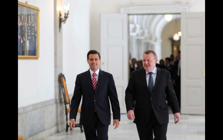 Previamente, el Jefe del Ejecutivo mexicano se reunió con el primer ministro danés, Lars Lokke Rasmussen. NTX / Cortesía