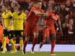 El Liverpool se impuso en un emocionante encuentro al Borussia Dortmund. AFP / O. Scarff