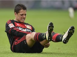 ''Chicharito'' no tiene el rendimiento deseado y sale de cambio al minuto 69 por una lesión en la rodilla izquierda. AP / M. Meissner