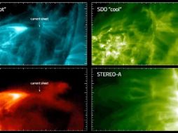 Las erupciones suceden cuando los campos magnéticos del Sol se rompen y liberan energía. TWITTER / NASA