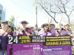 Participan familiares de desaparecidas y asesinadas y miembros del Instituto Jalisciense de las Mujeres. EL INFORMADOR / A. Camacho