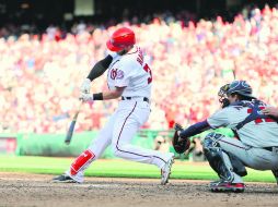 Bryce Harper. Conectó un jonrón con los Nacionales. AFP /