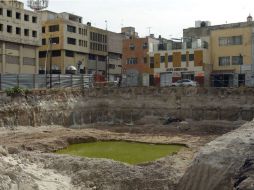 Una de las acumulaciones por excavación en el primer cuadro de Guadalajara. EL INFORMADOR / E. Barrera