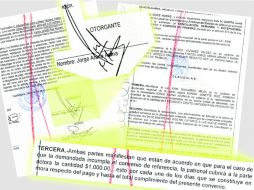 Papeles. Arana no respetó el convenio judicial que el apoderado del legislador acordó y firmó en 2014. ESPECIAL /