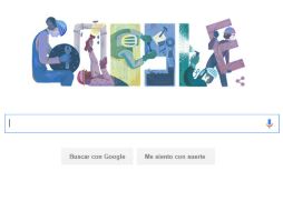 En el 'doodle' se aprecian hombres y mujeres que realizan actividades como plomería y herrería. ESPECIAL / google.com