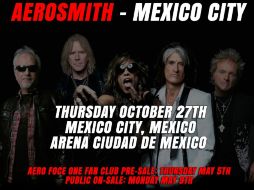 Steven Tyler, Joe Perry, Joey Kramer, Tom Hamilton y Brad Whitford regresan a nuestro país. TWITTER / @Aerosmith