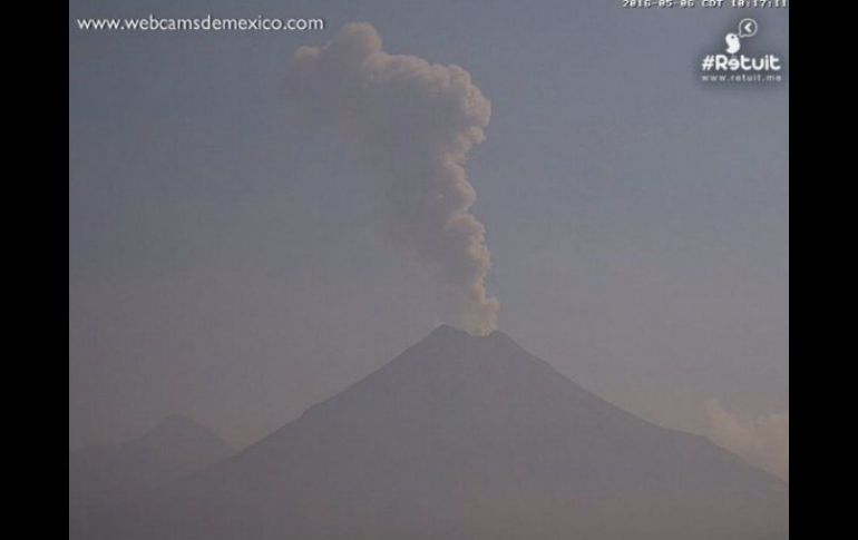 Imagen del Coloso de Fuego tomada esta mañana. TWITTER / @LUISFELIPE_P