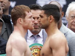 El mexicano pondrá en juego el título de peso medio del Consejo Mundial de Boxeo. AFP / J. Gurzinski