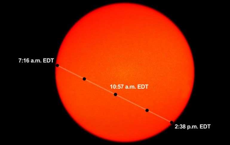 El tránsito de Mercurio entre la Tierra y el Sol tiene una frecuencia promedio de 13 veces por siglo. ESPECIAL / nasa.tumblr.com/