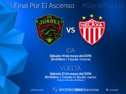 El primer capítulo de esta serie se disputará en el estadio Victoria, a las 20:00 horas. TWITTER / @AscensoMX