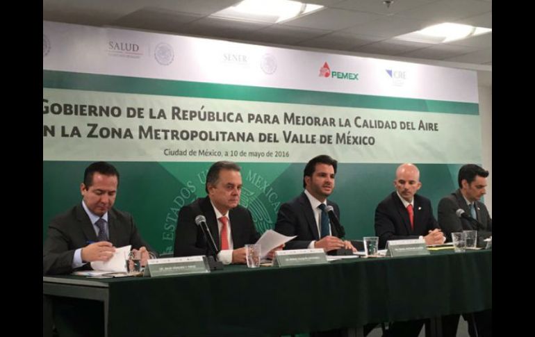 Los titulares de Energía, Medio Ambiente y de Pemex ofrecen una conferencia conjunta ante contingencia ambiental. TWITTER / @SEMARNAT_mx