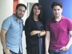 Talento. De izquierda a derecha, Ernesto Rivera, director; Marisol Padilla, actriz y Emilio Peña, co-productor. EL INFORMADOR / A. Camacho