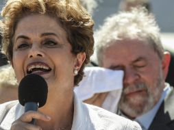 Dilma, acompañada del ex presidente Luiz Inacio Lula da Silva. EFE / A. Lacerda