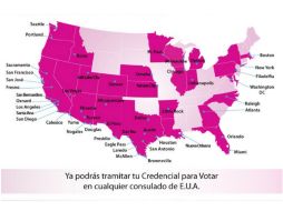 El programa de credencialización registra más de 55 mil trámites en los 50 consulados de México en EU. TWITTER / @INE_Vallarta