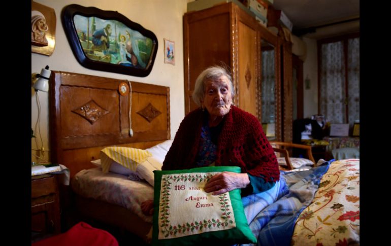 La mujer, nacida el 29 de noviembre de 1899, vive en un departamento en Verbania. AFP / O. Morin