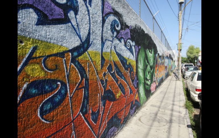 Grafiti en la calle Garibaldi. EL INFORMADOR / R. Tamayo