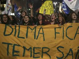 Los protestantes afirman que Temer articuló la salida de Rousseff cuando todavía era vicepresidente. EFE / M. Moreira