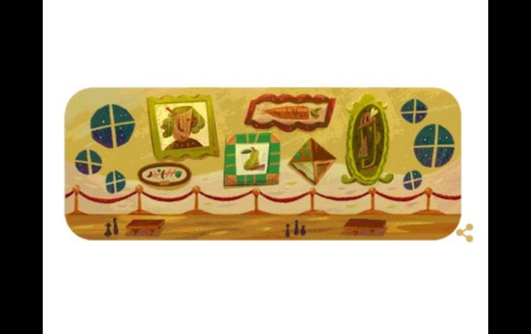 El ''doodle'' hace referencia a las exposiciones de diversa índole que los museos albergan. ESPECIAL / google.com.mx