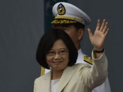 Tsai recibió los plenos poderes en el décimo cuarto cambio presidencial. AFP / S. Yeh