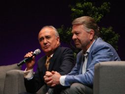 Pedro Ferriz de Con y Jorge Castañeda, durante su participación en el foro Emprendiendo Jóvenes 2016. EL INFORMADOR / R. Tamayo