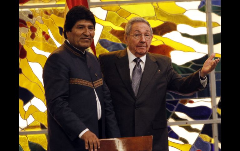 Evo Morales agradeció la ayuda brindada por Cuba a otros países, en especial a Bolivia. EFE / E. Mastrascusa